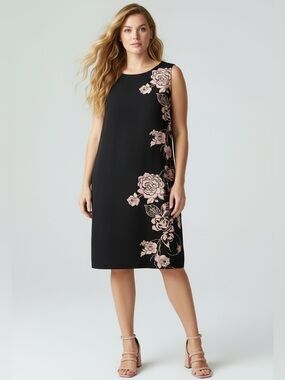 MAYA BROOKE Floral Sheath Dress